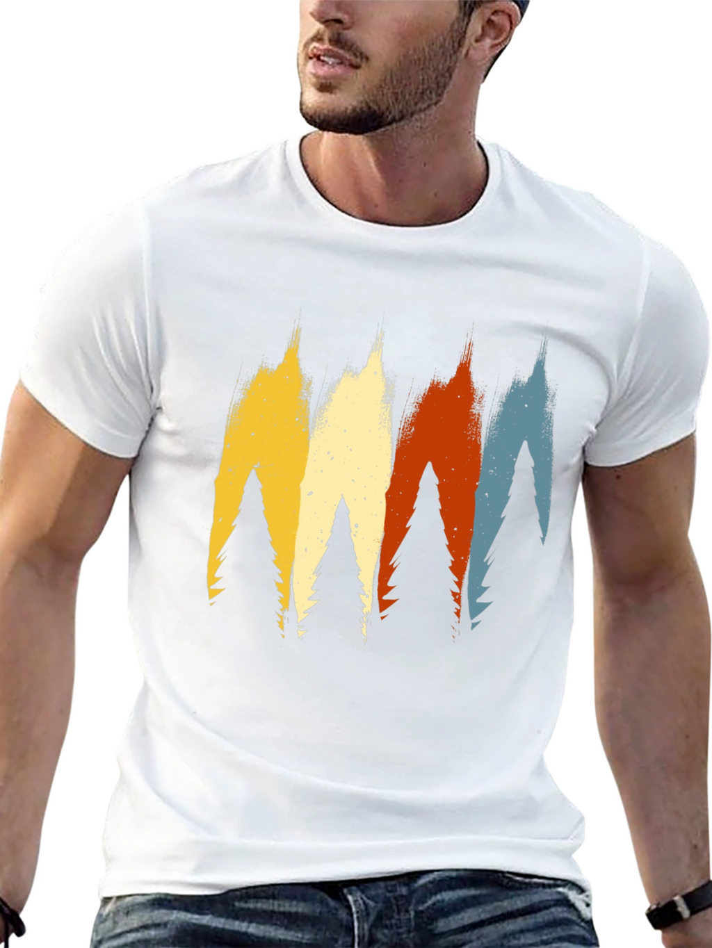 Retro Forest Tee - Nature Inspired Graphic T-Shirt