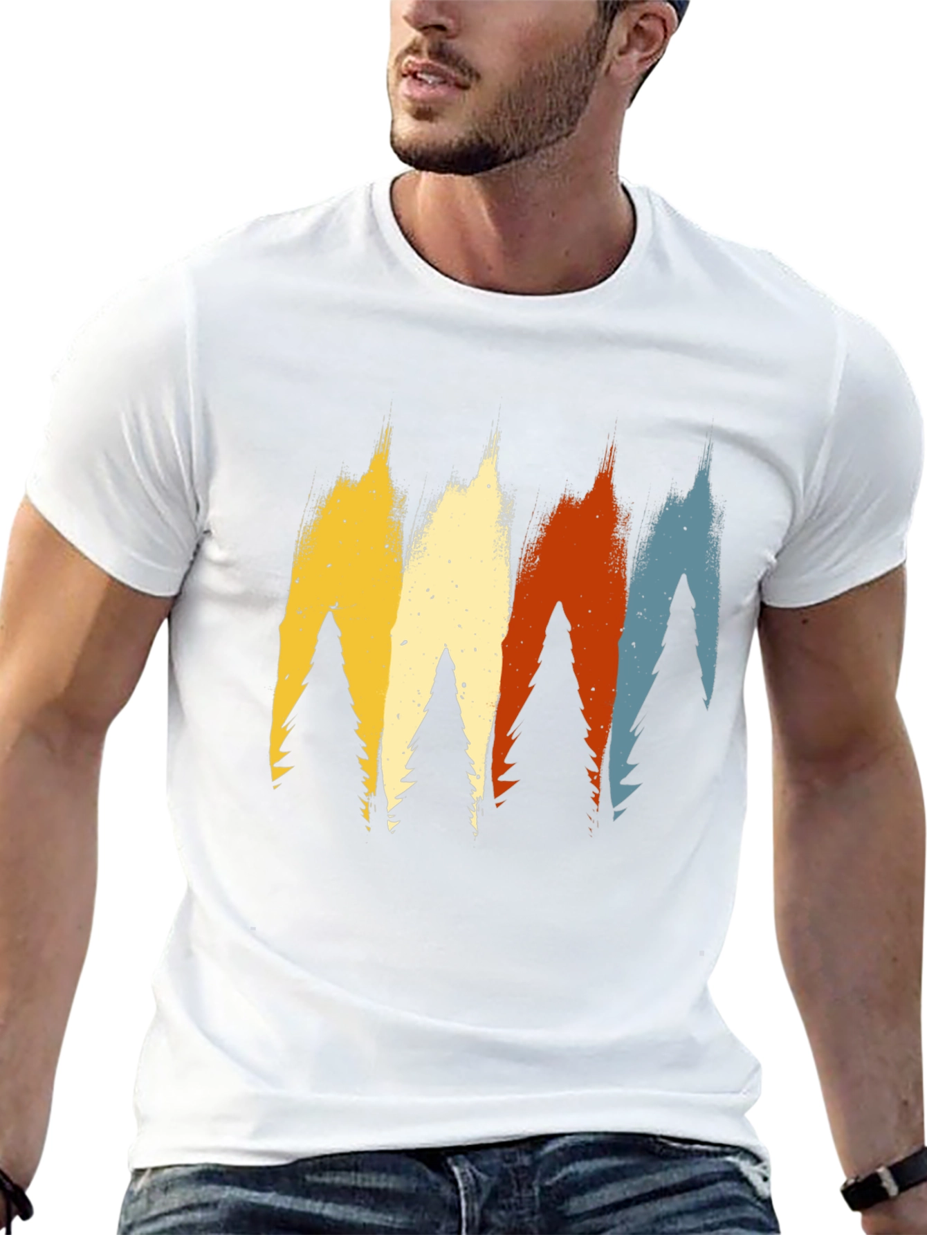 Retro Forest Tee - Nature Inspired Graphic T-Shirt