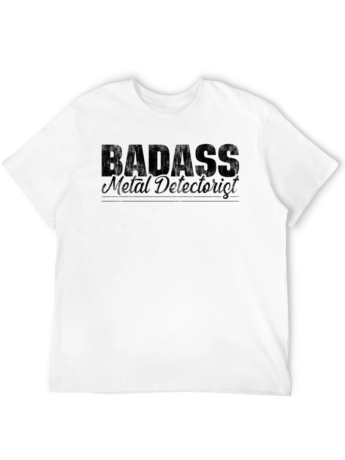 Badass Metal Detectorist Black T-Shirt