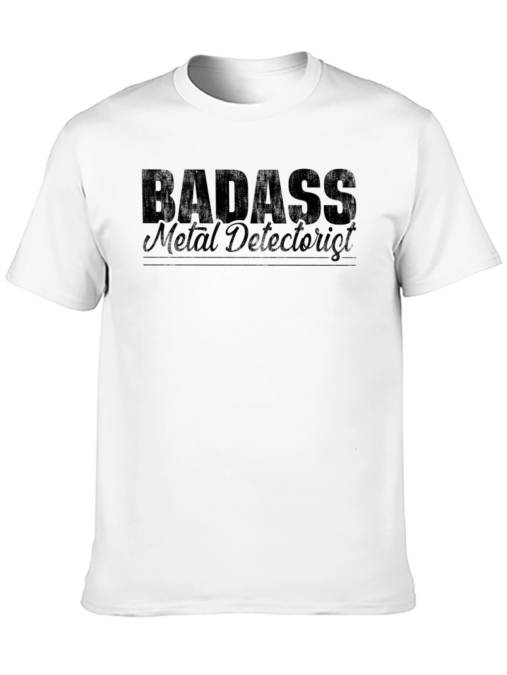 Badass Metal Detectorist Black T-Shirt