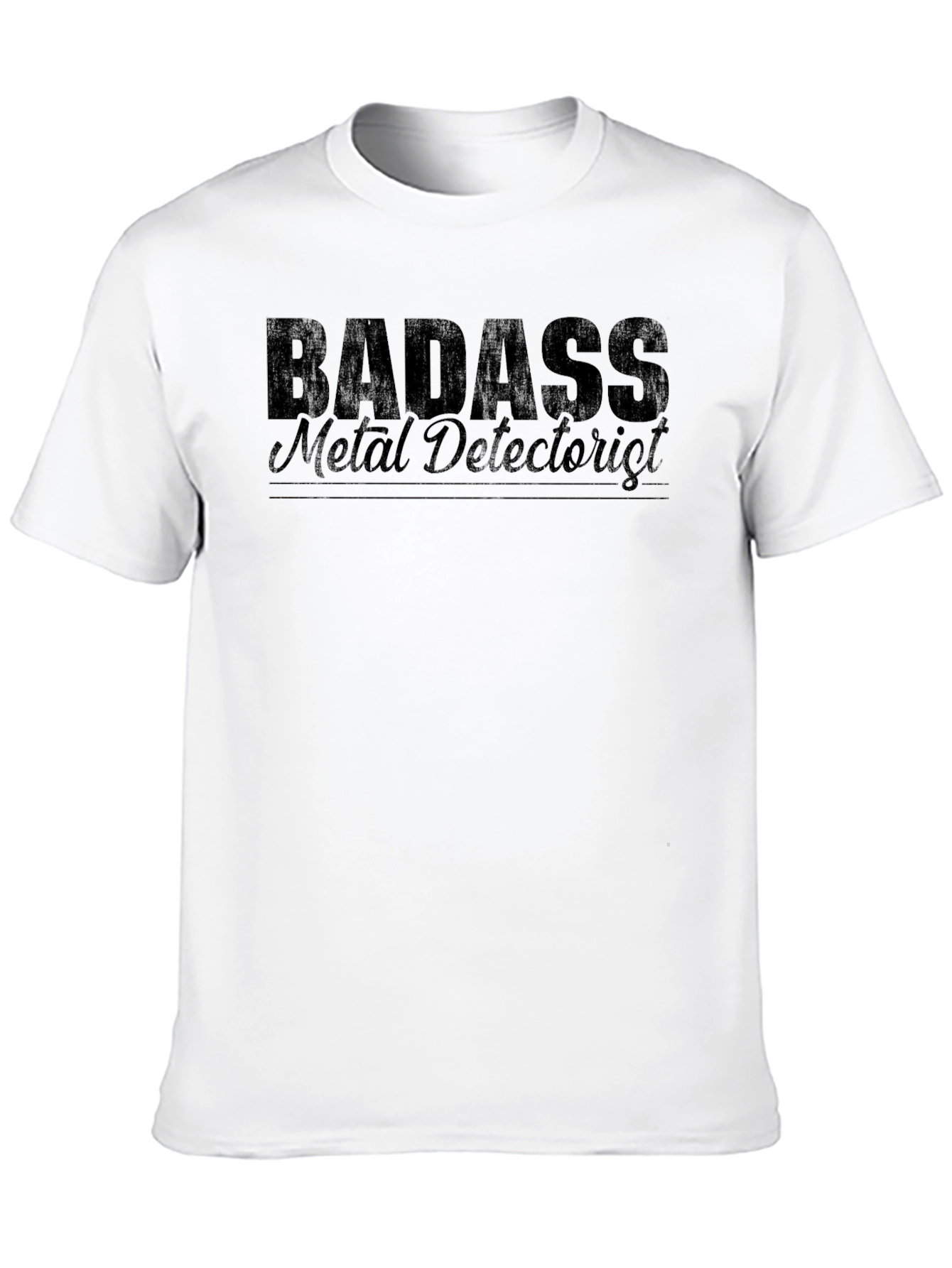 Badass Metal Detectorist Black T-Shirt