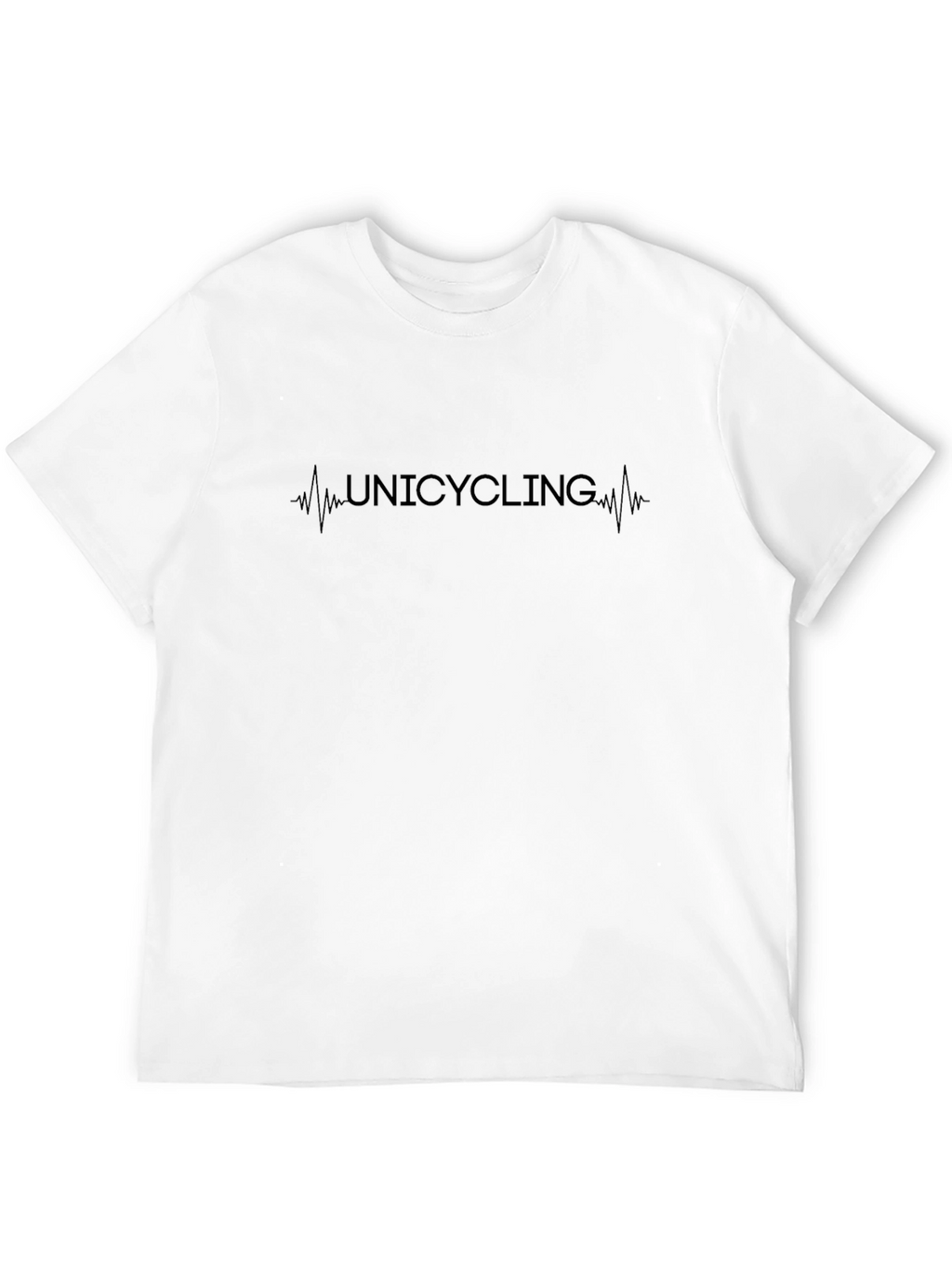 Unicycling Heartbeat T-Shirt - Black