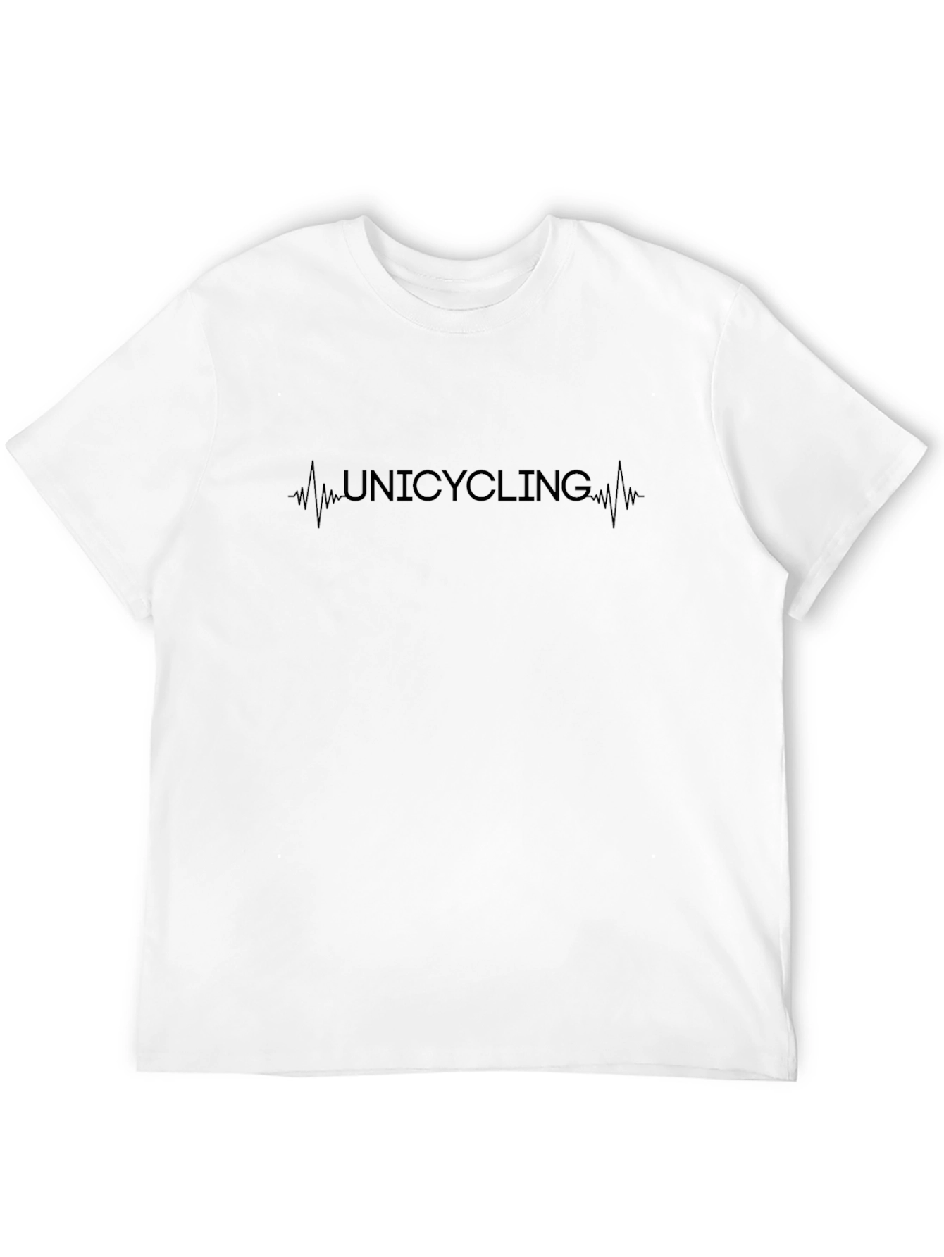 Unicycling Heartbeat T-Shirt - Black