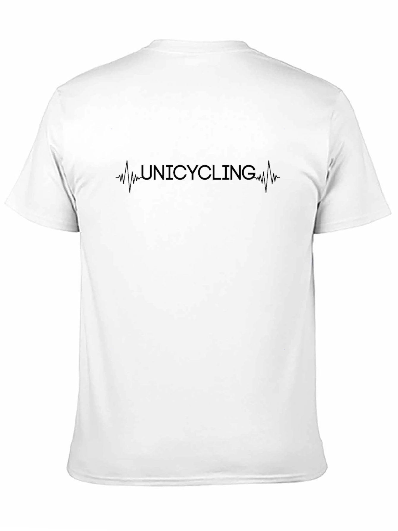 Unicycling Heartbeat T-Shirt - Black