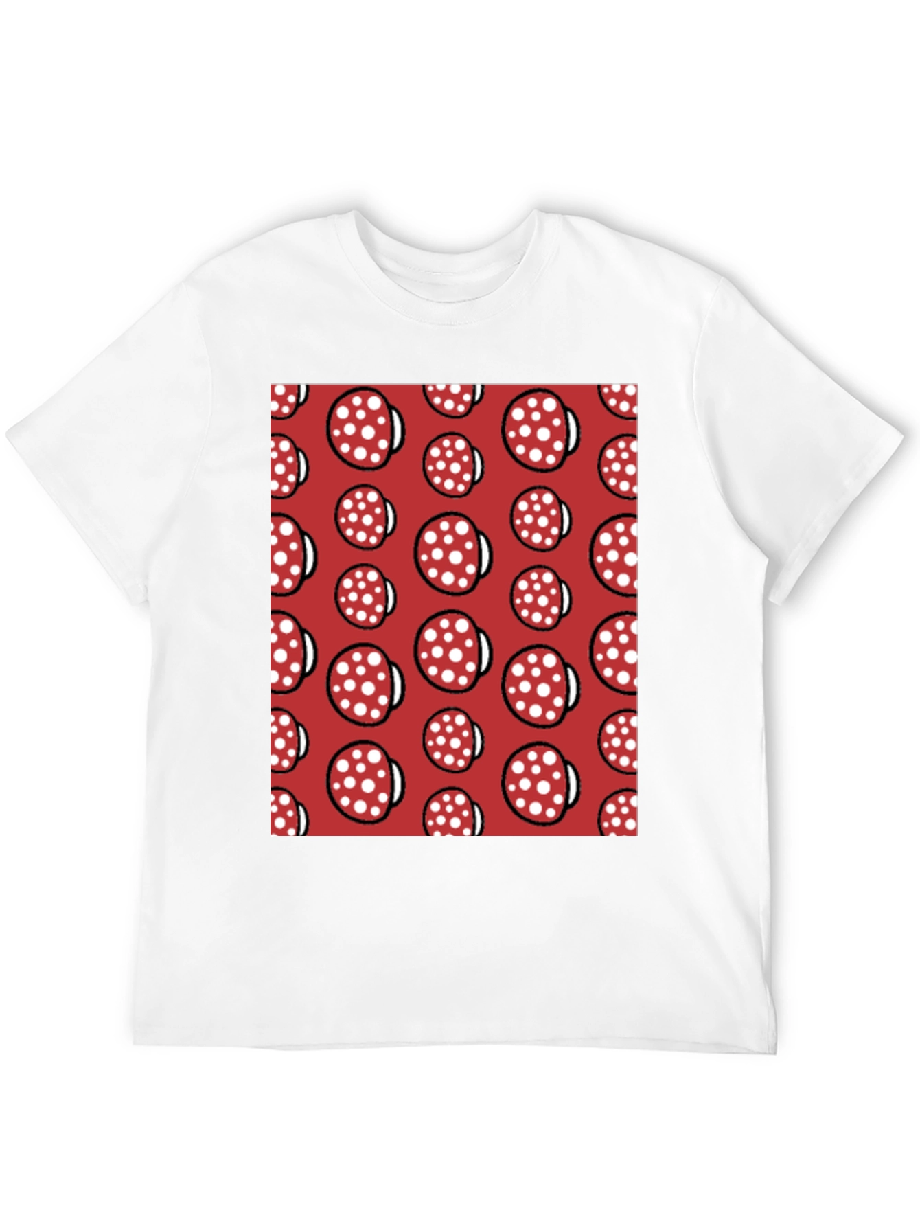 Novelty Salami Pattern Black T-Shirt