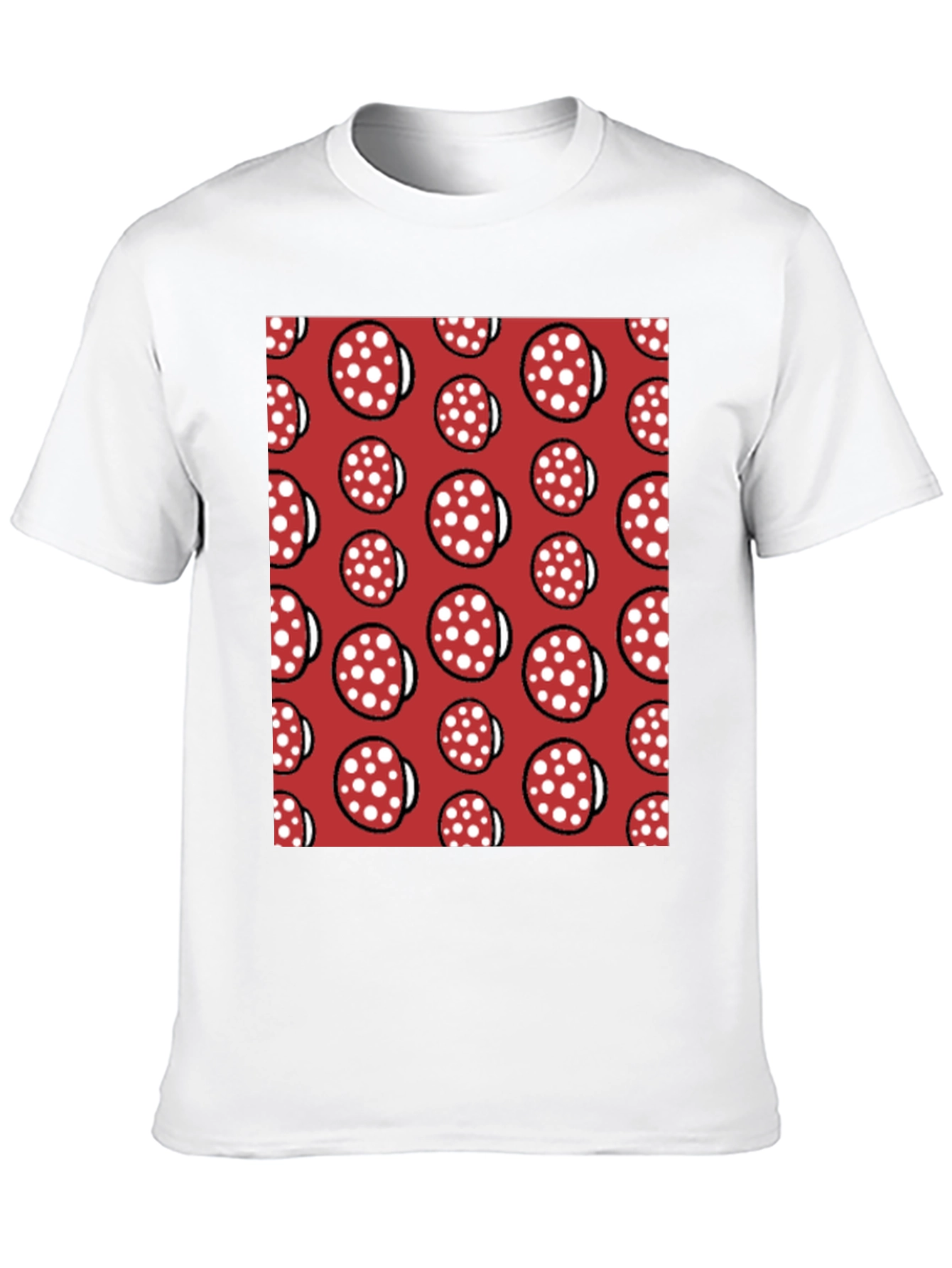Novelty Salami Pattern Black T-Shirt
