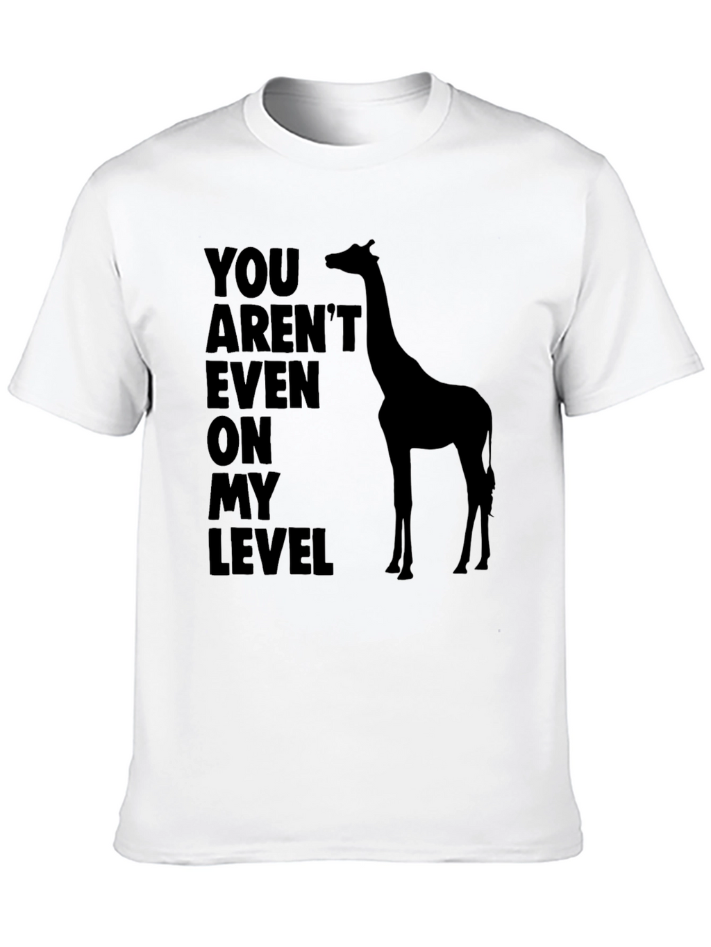 Giraffe Level T-Shirt - Mens Funny Graphic Tee