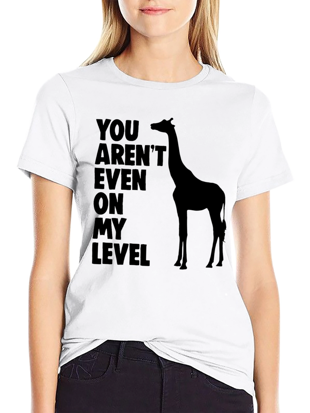 Giraffe Level T-Shirt - Mens Funny Graphic Tee