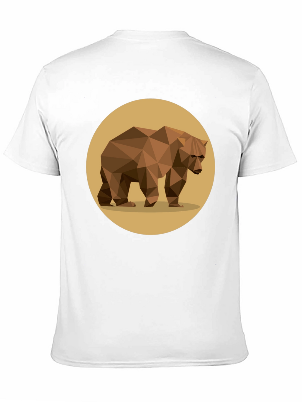 Geometric Bear Graphic Tee - Stylish Mens Black T-Shirt