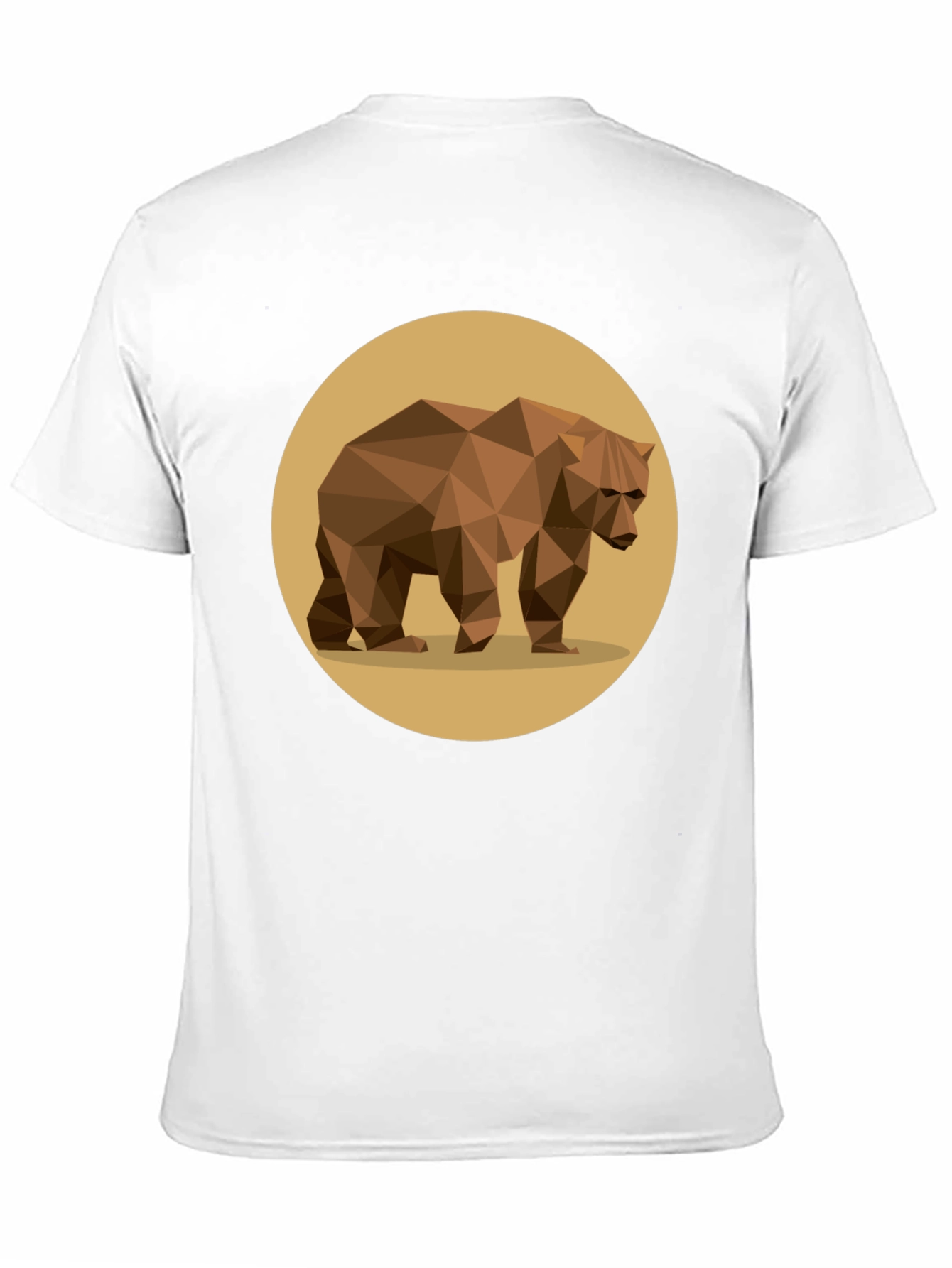 Geometric Bear Graphic Tee - Stylish Mens Black T-Shirt