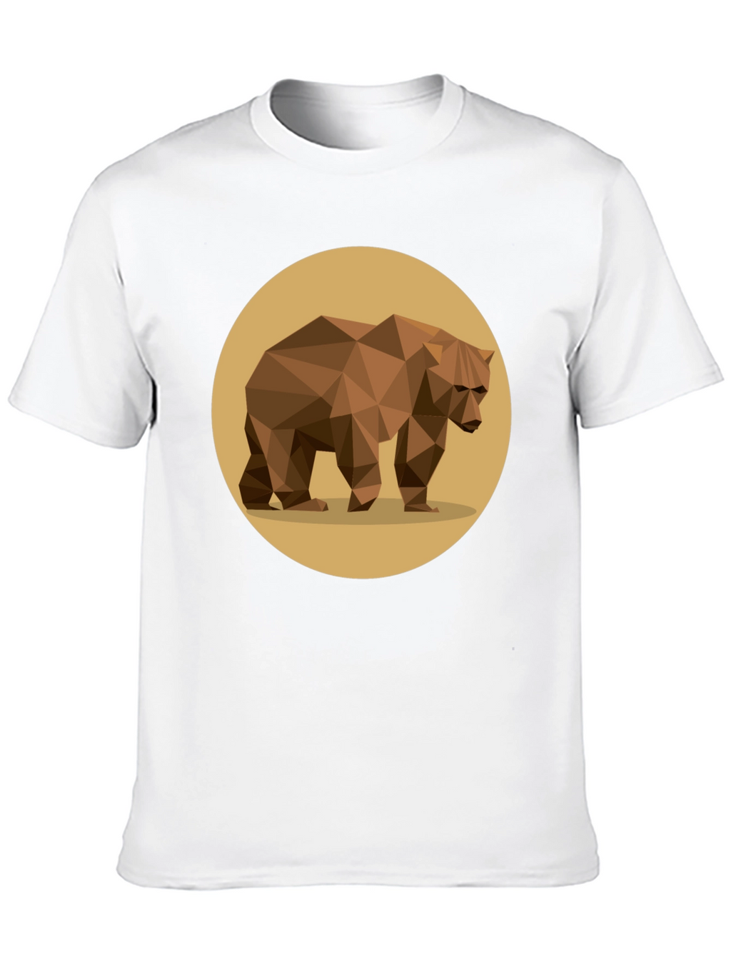 Geometric Bear Graphic Tee - Stylish Mens Black T-Shirt