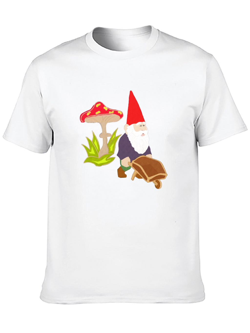 Gnome & Mushroom Black T-Shirt