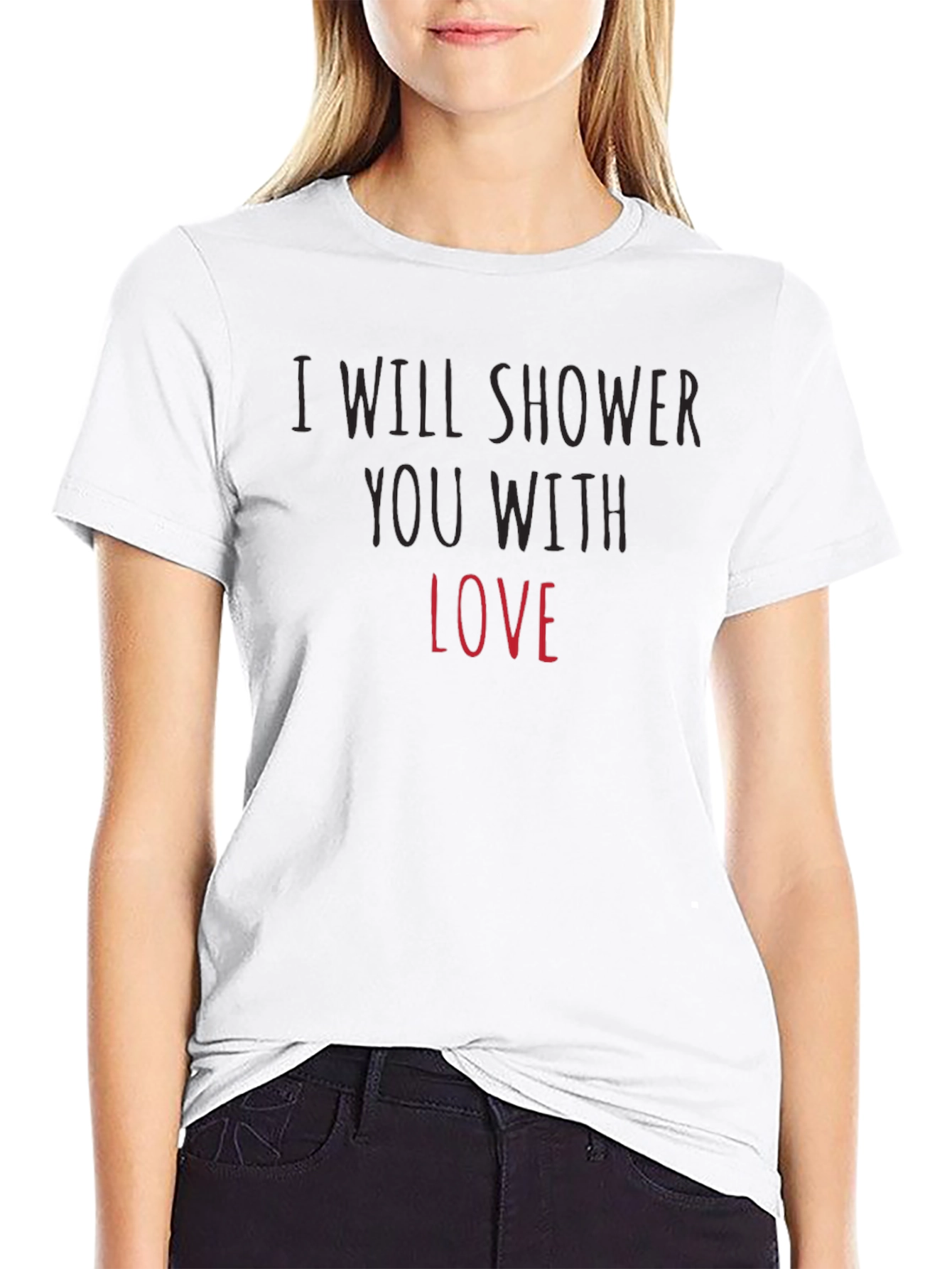 I Will Shower You With Love Black Tee