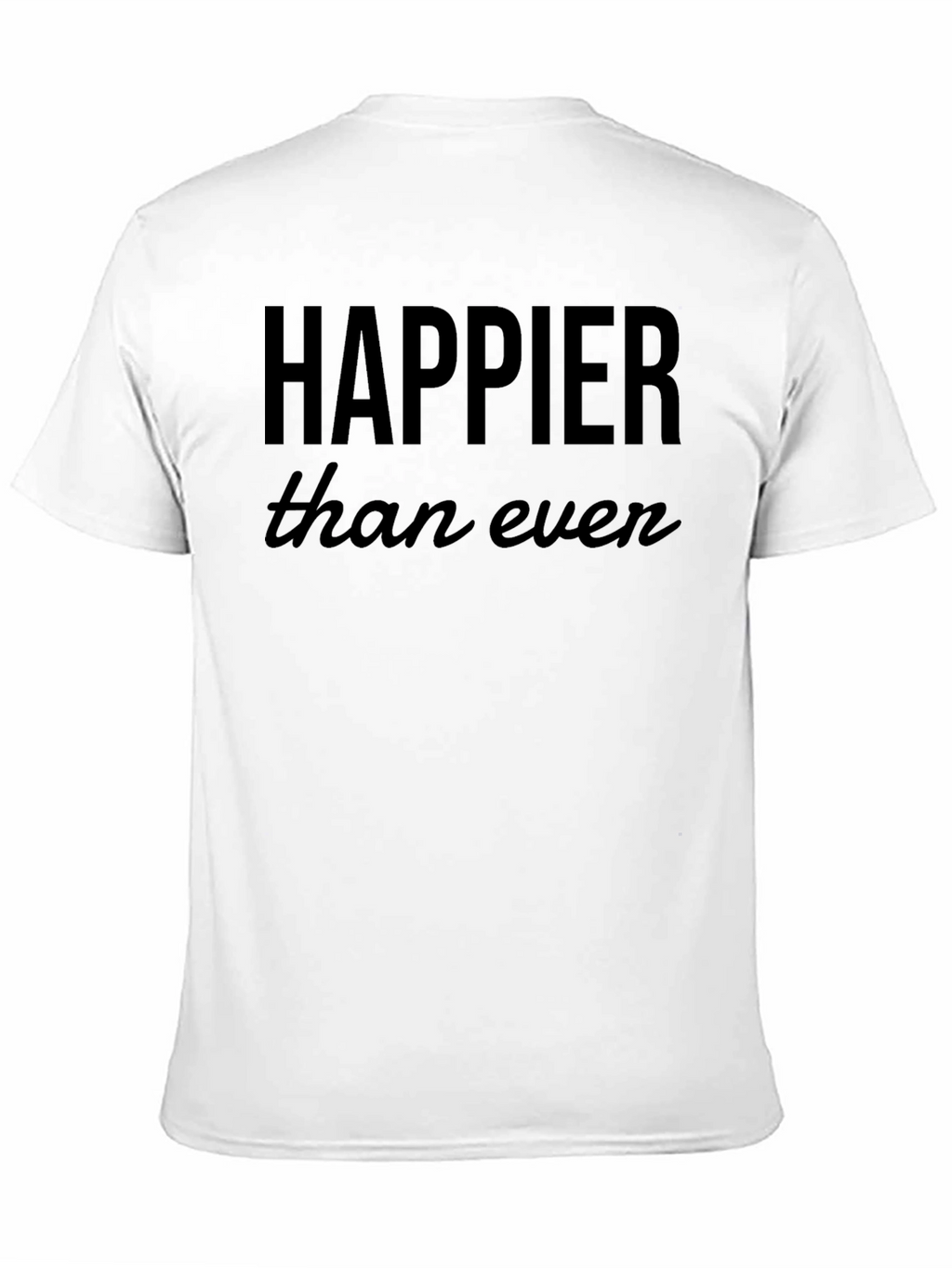 Happier Than Ever Black Graphic Tee Shirt