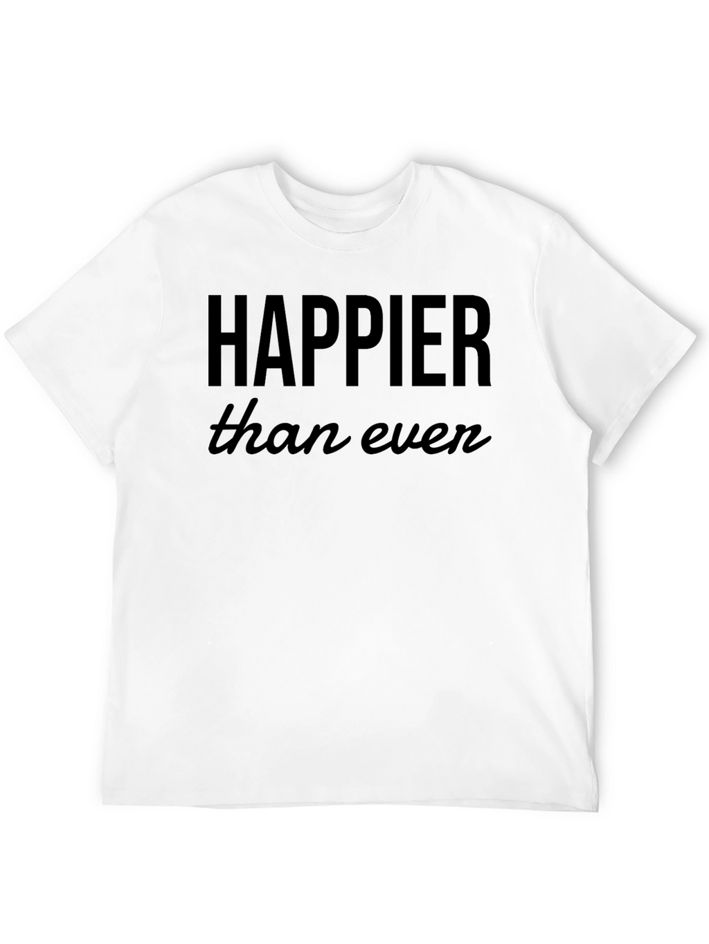 Happier Than Ever Black Graphic Tee Shirt