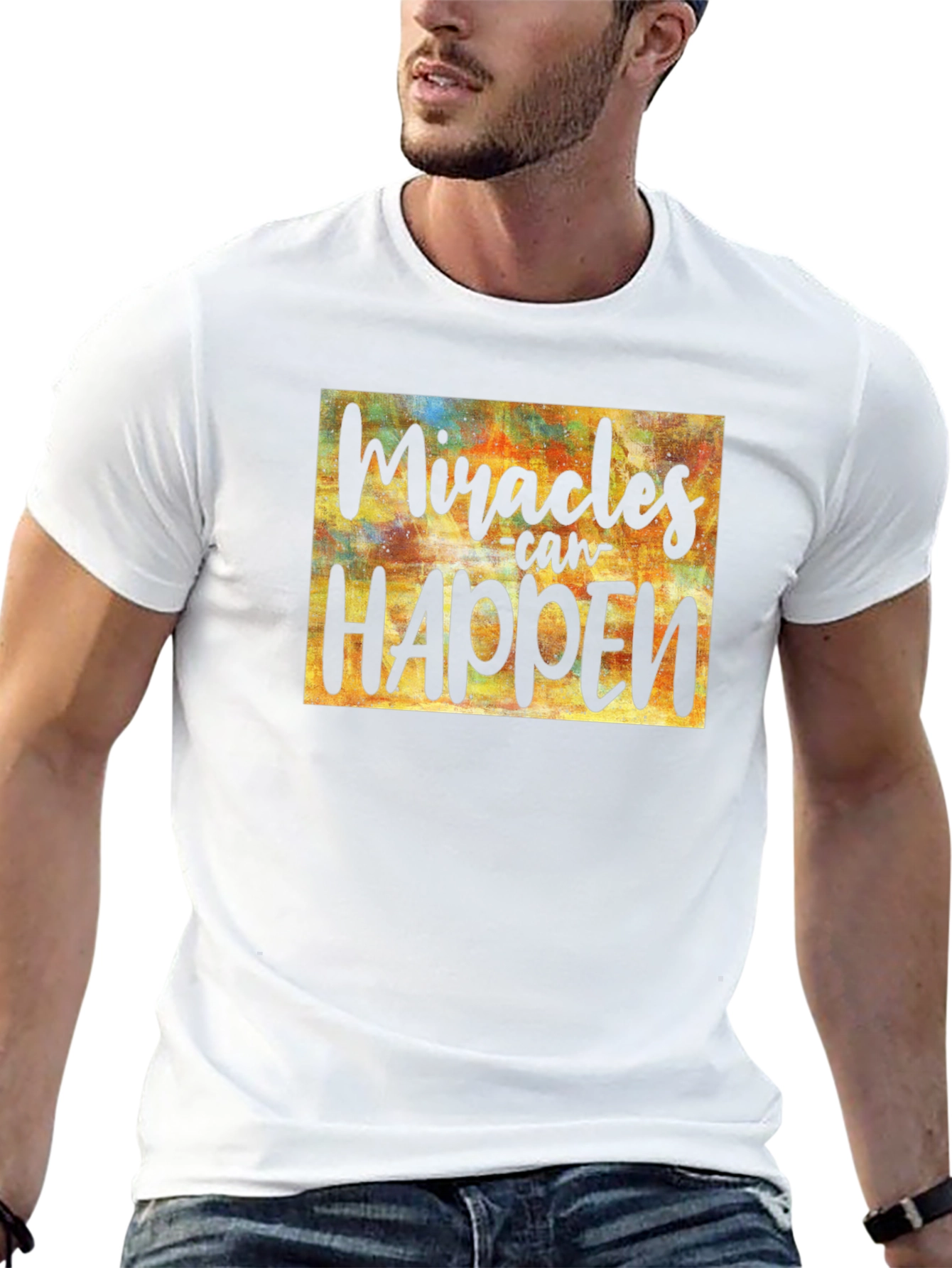 Miracles Can Happen Graphic Tee - Inspirational Black T-Shirt