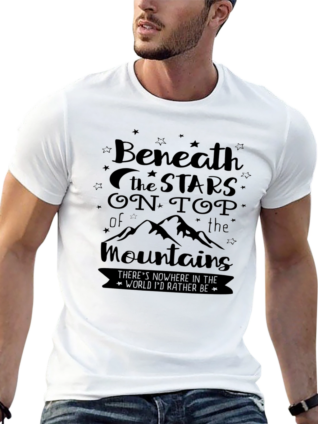 Beneath the Stars Mountain Graphic Tee
