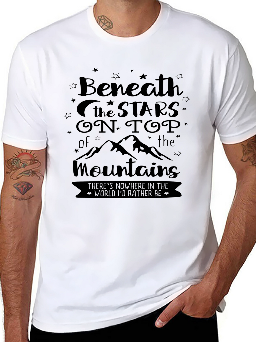 Beneath the Stars Mountain Graphic Tee