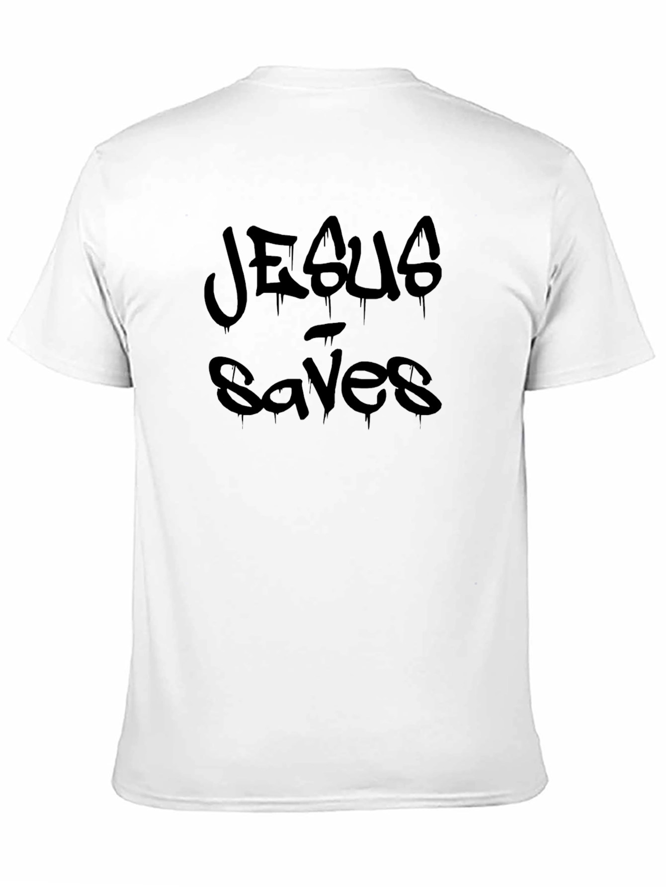 Jesus Saves Black Graphic T-Shirt