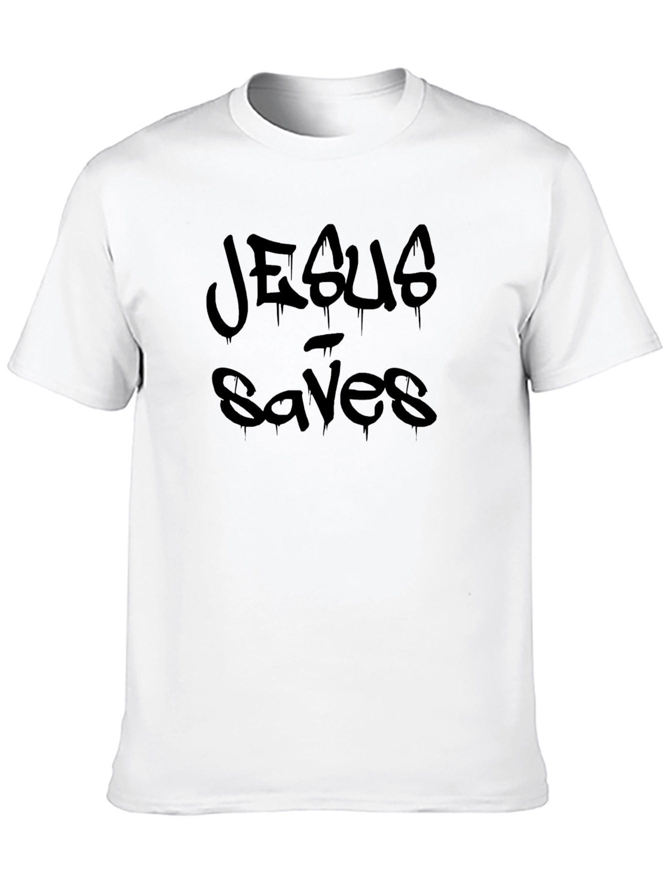 Jesus Saves Black Graphic T-Shirt