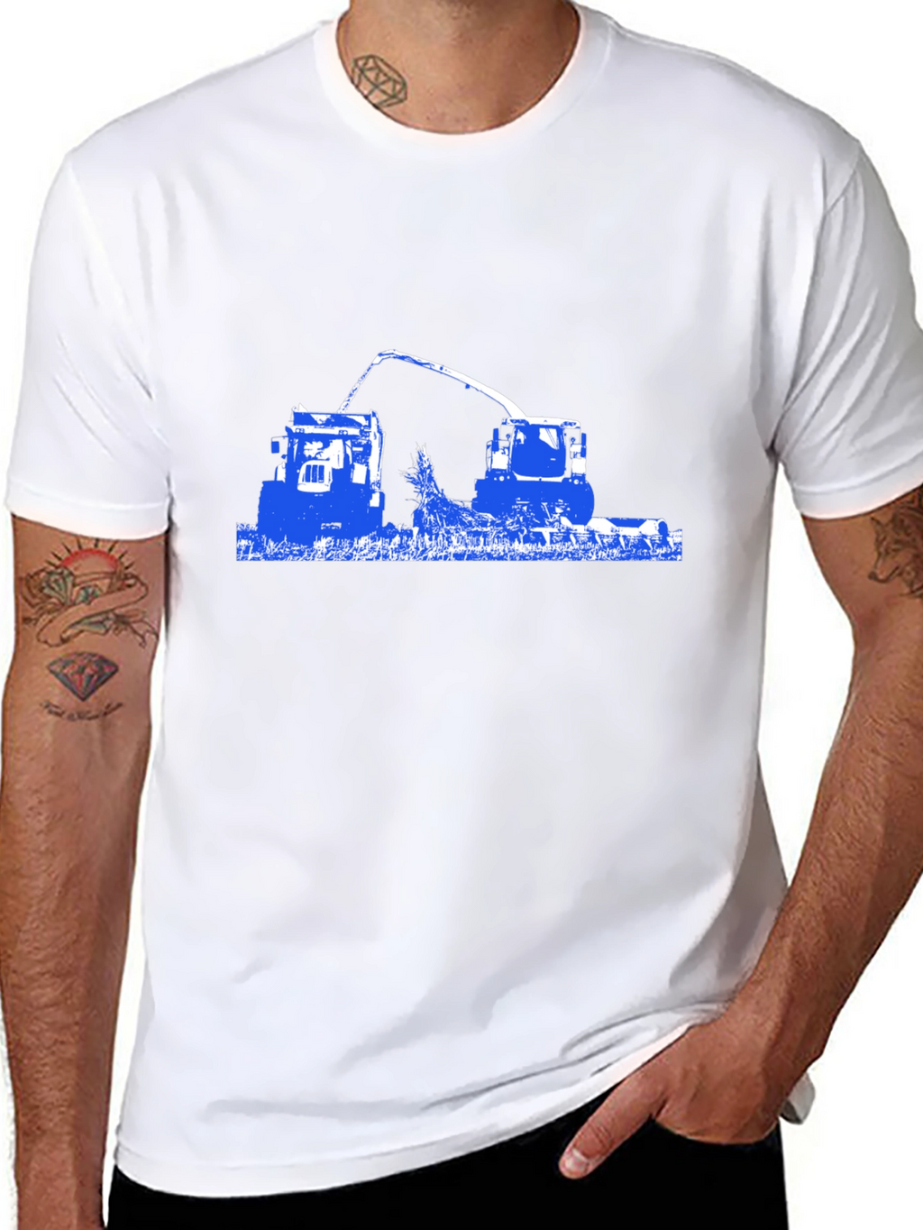 Blue Tractor Graphic Tee - Farming Apparel