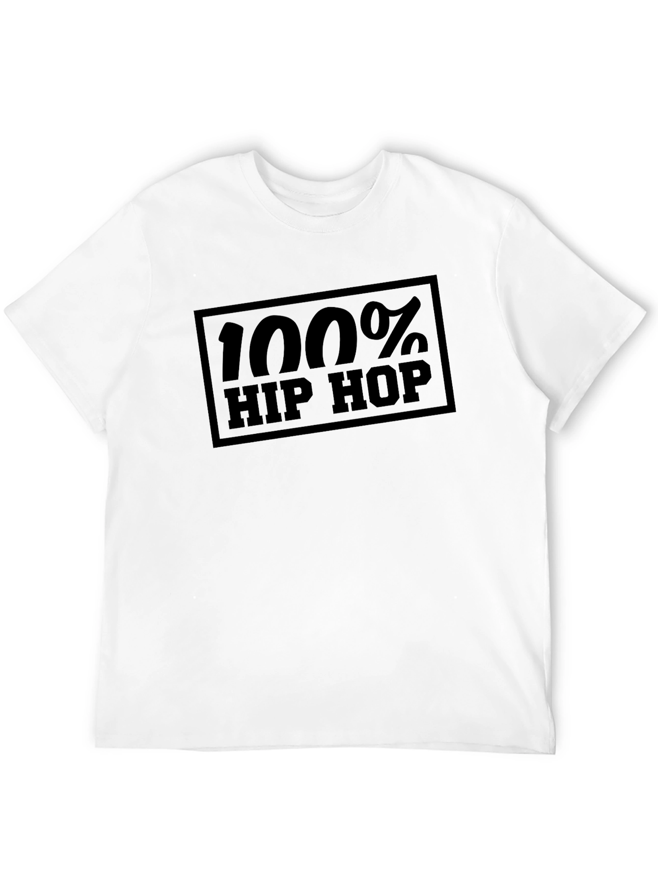 100% Hip Hop Graphic Tee - Black