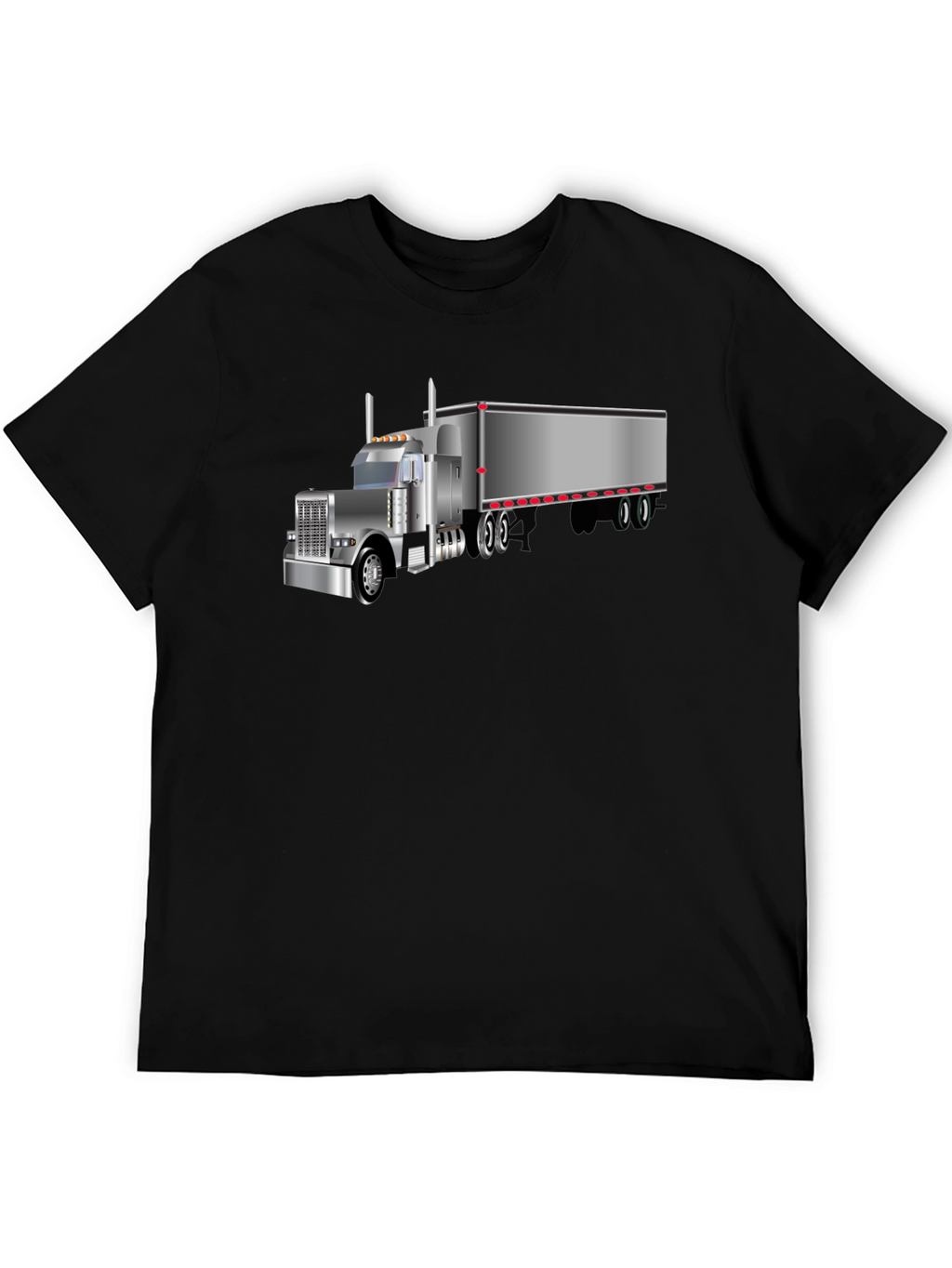 Trucker T-Shirt - Black Graphic Tee
