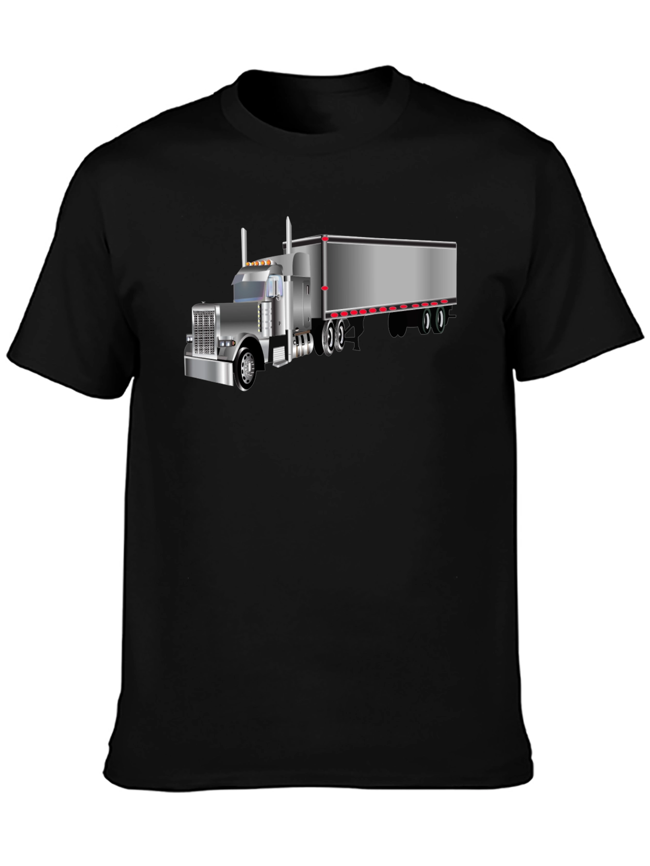 Trucker T-Shirt - Black Graphic Tee