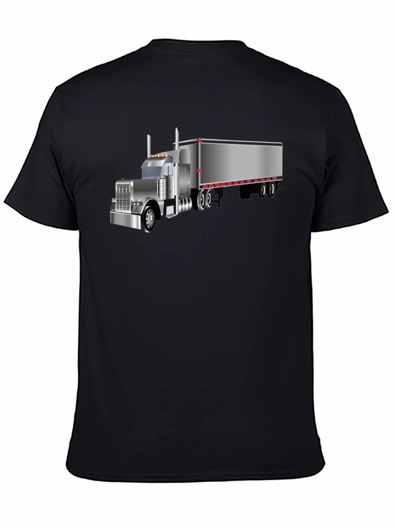 Trucker T-Shirt - Black Graphic Tee
