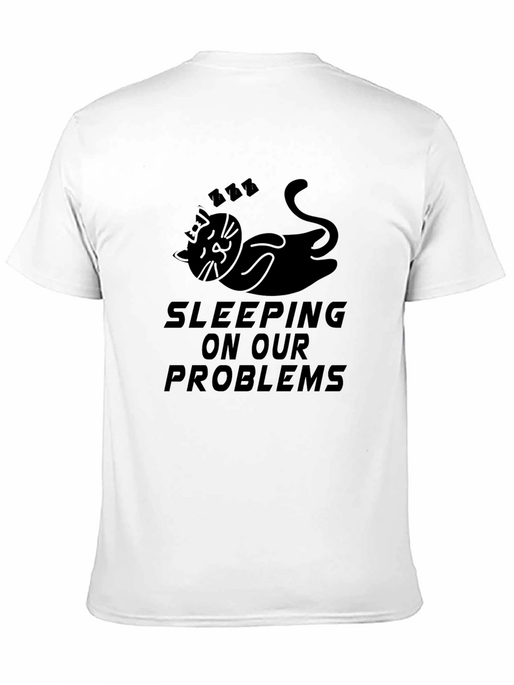 Sleeping on Our Problems Black Graphic Tee