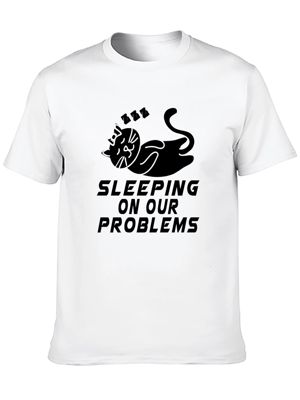 Sleeping on Our Problems Black Graphic Tee
