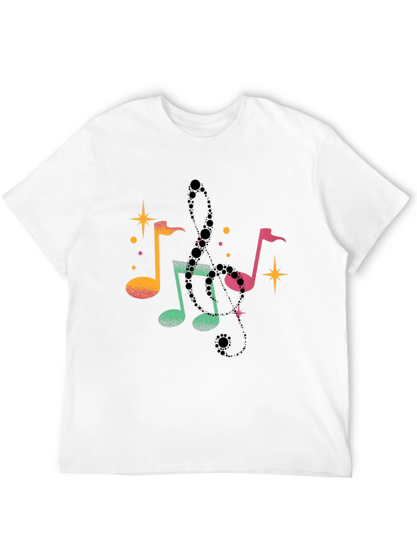 Musical Notes Black T-Shirt