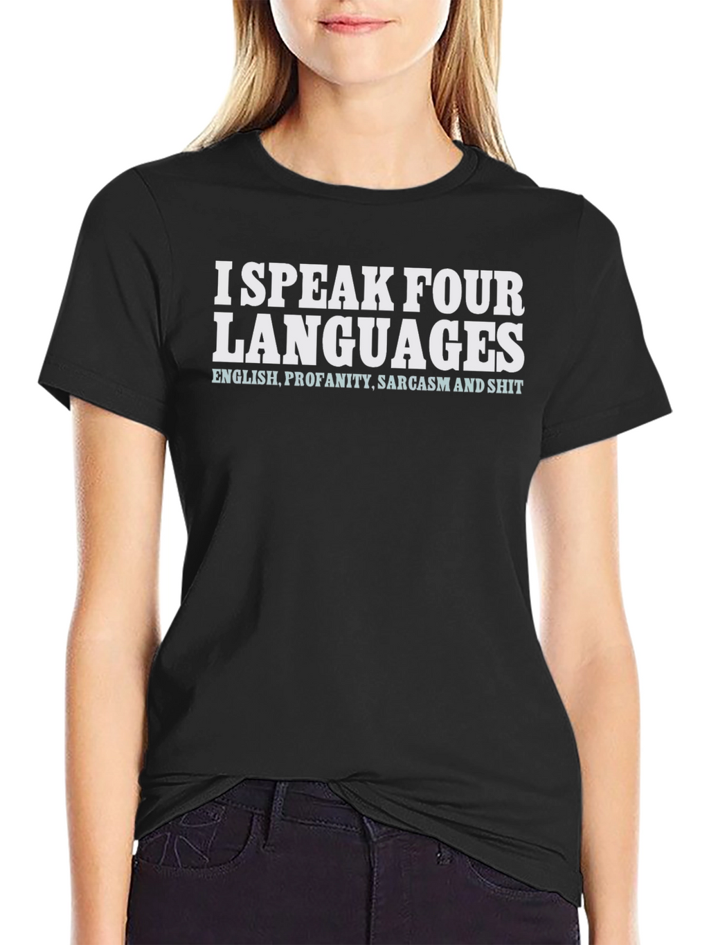 Funny I Speak Four Languages Graphic T-Shirt