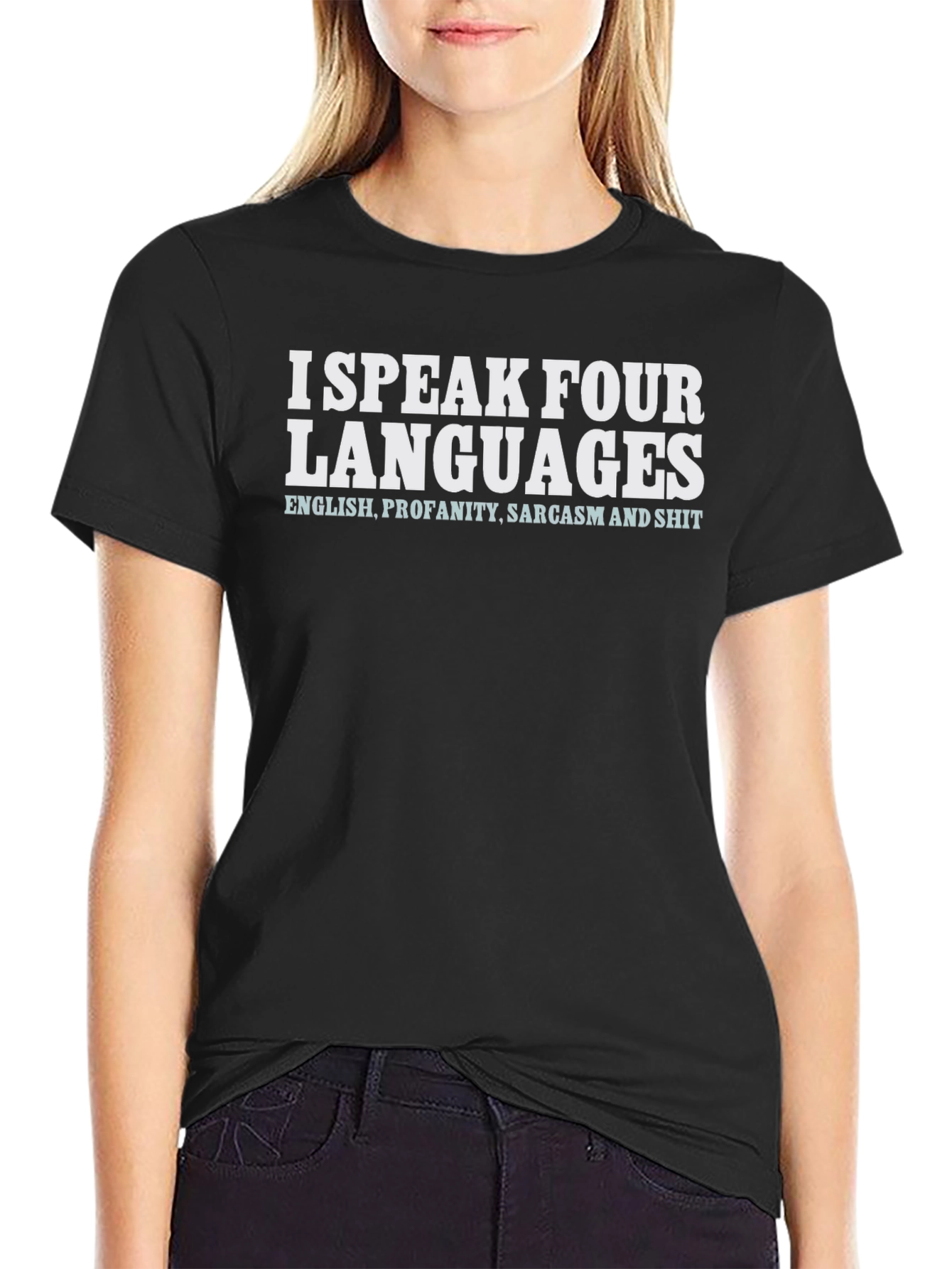 Funny I Speak Four Languages Graphic T-Shirt