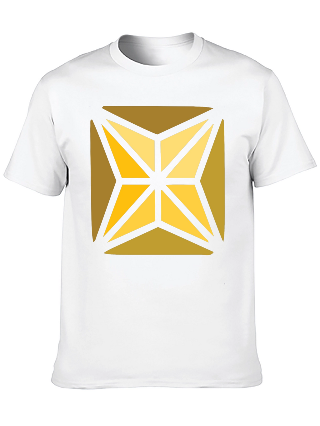 Geometric Starburst Graphic Black T-Shirt
