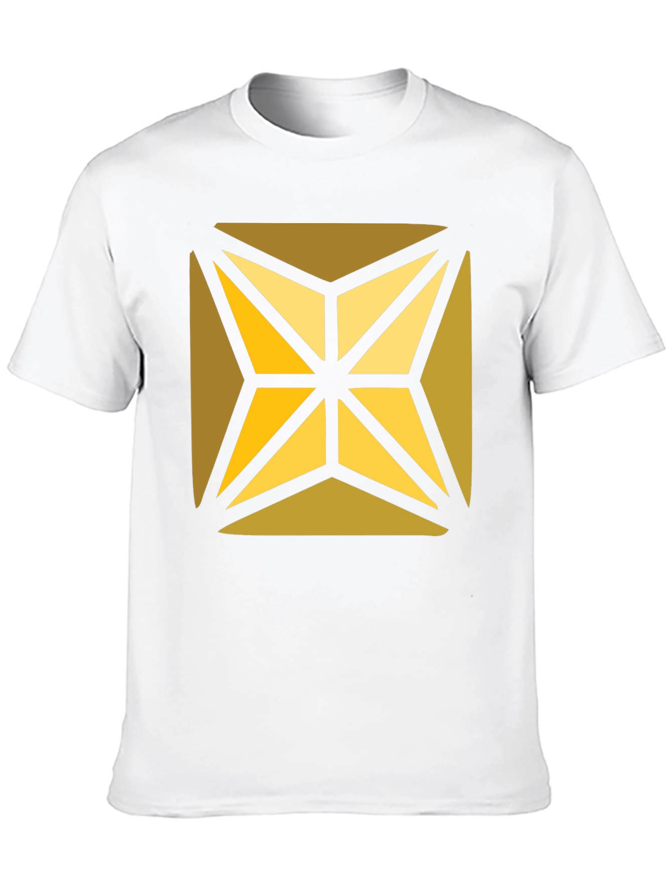 Geometric Starburst Graphic Black T-Shirt