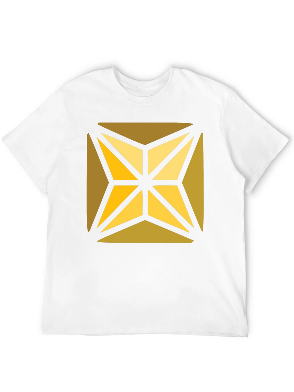 Geometric Starburst Graphic Black T-Shirt