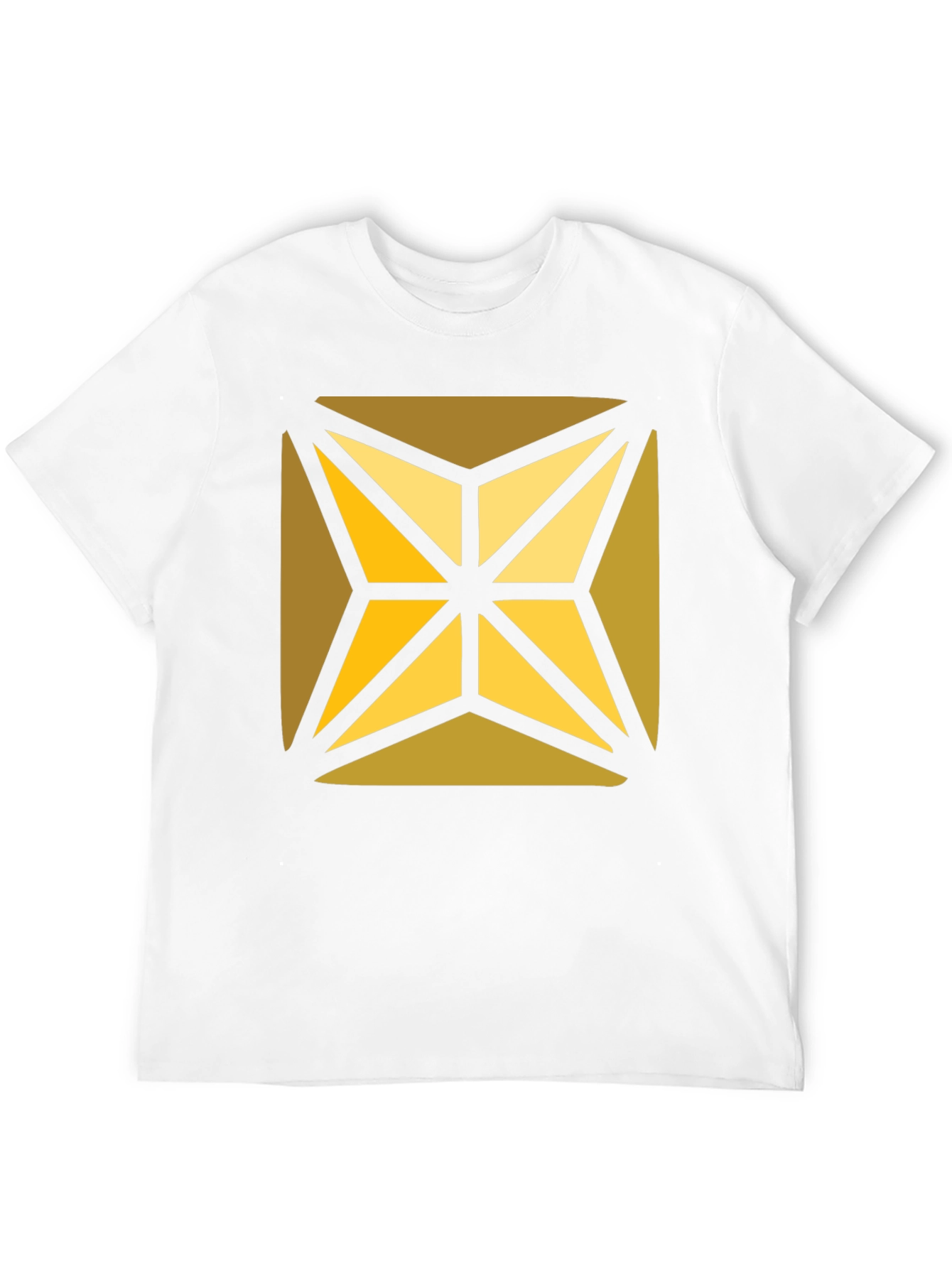 Geometric Starburst Graphic Black T-Shirt