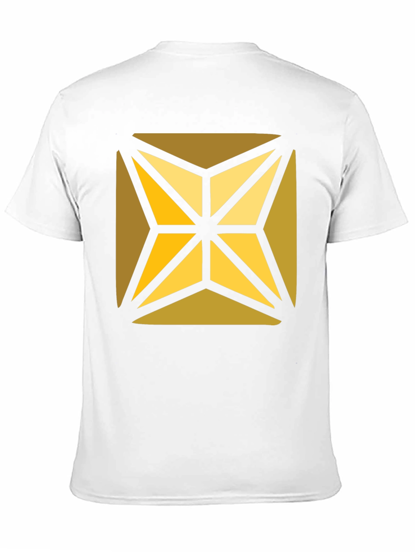 Geometric Starburst Graphic Black T-Shirt