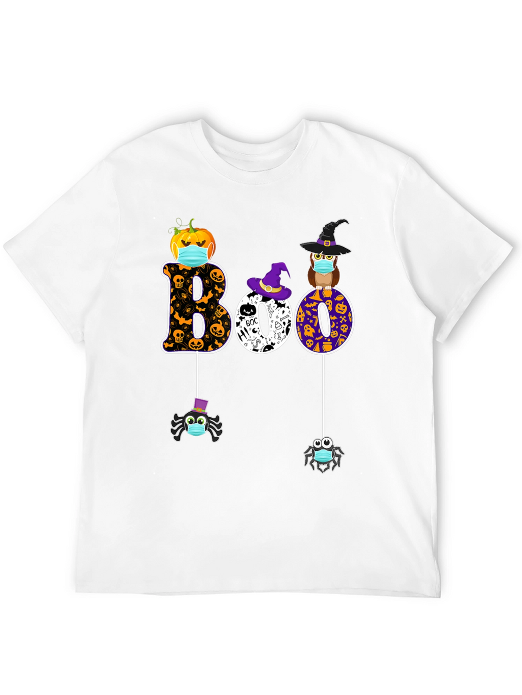 Halloween Boo T-Shirt with Masked Characters