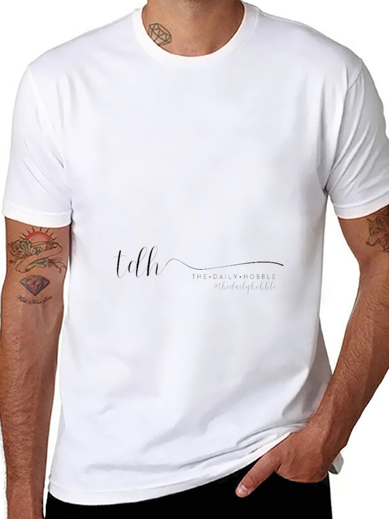Mens Black Short Sleeve Casual T-Shirt