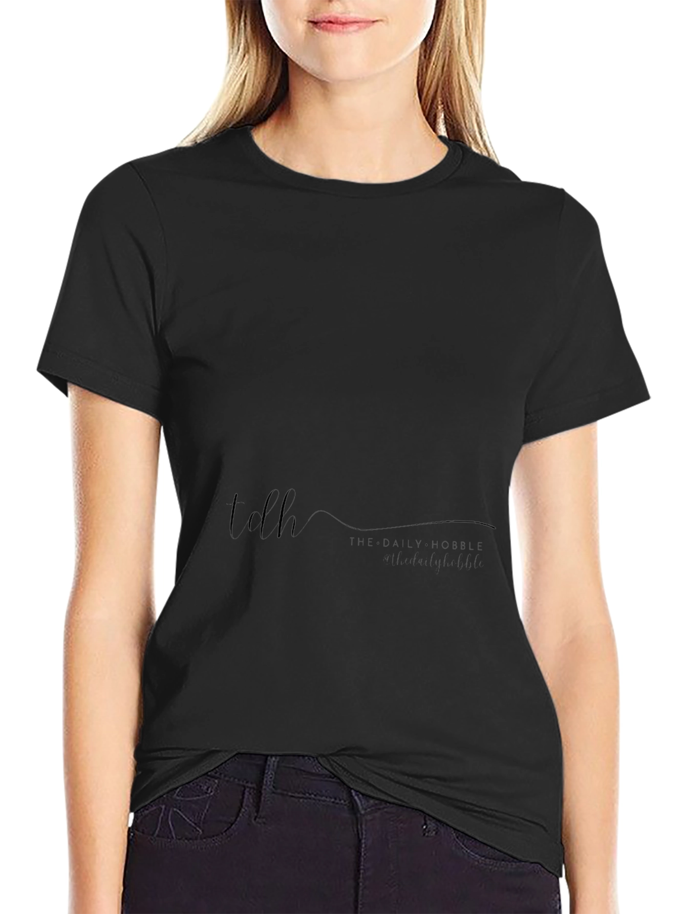 Mens Black Short Sleeve Casual T-Shirt