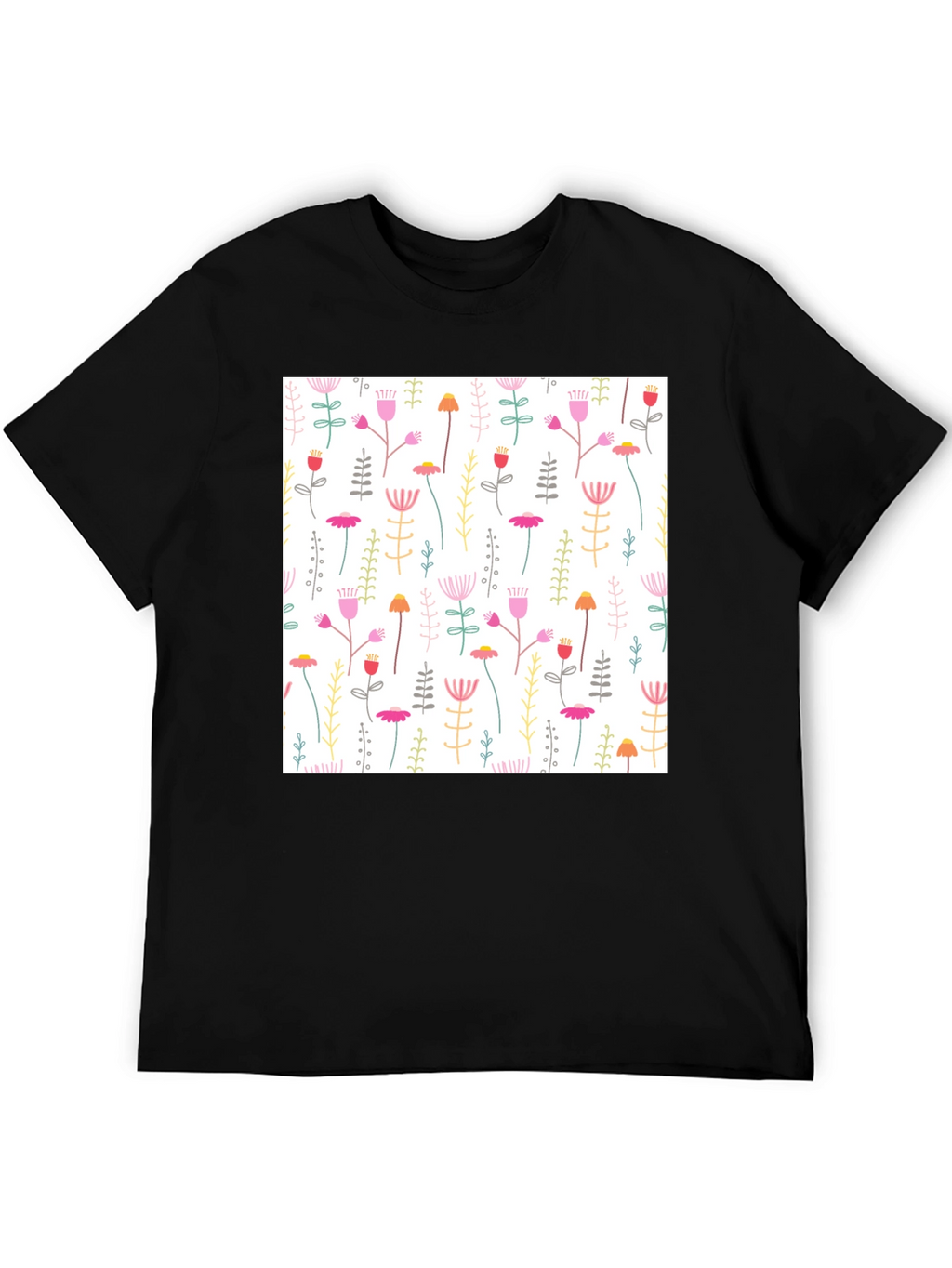 Floral Print T-Shirt - Casual Style