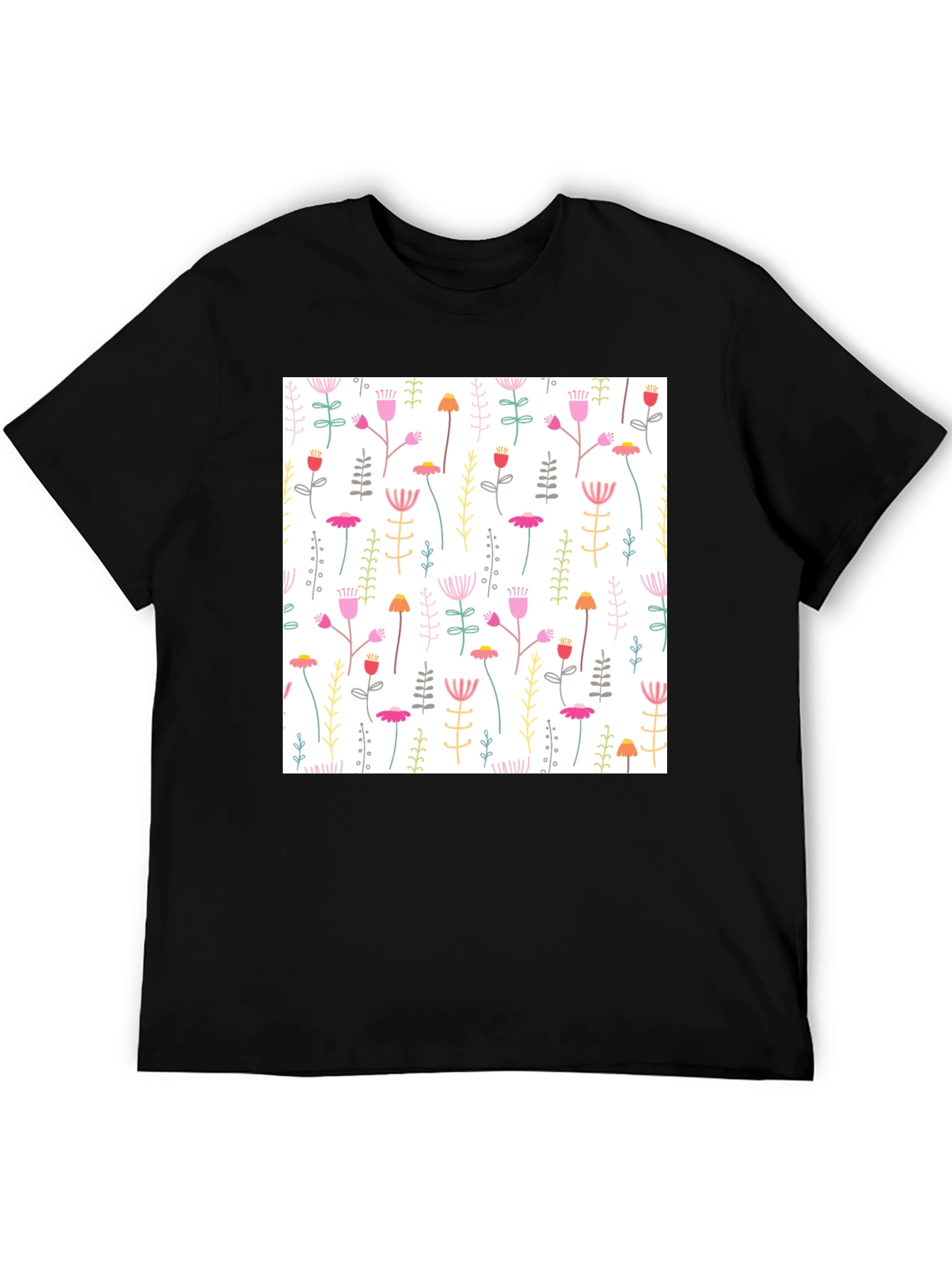 Floral Print T-Shirt - Casual Style