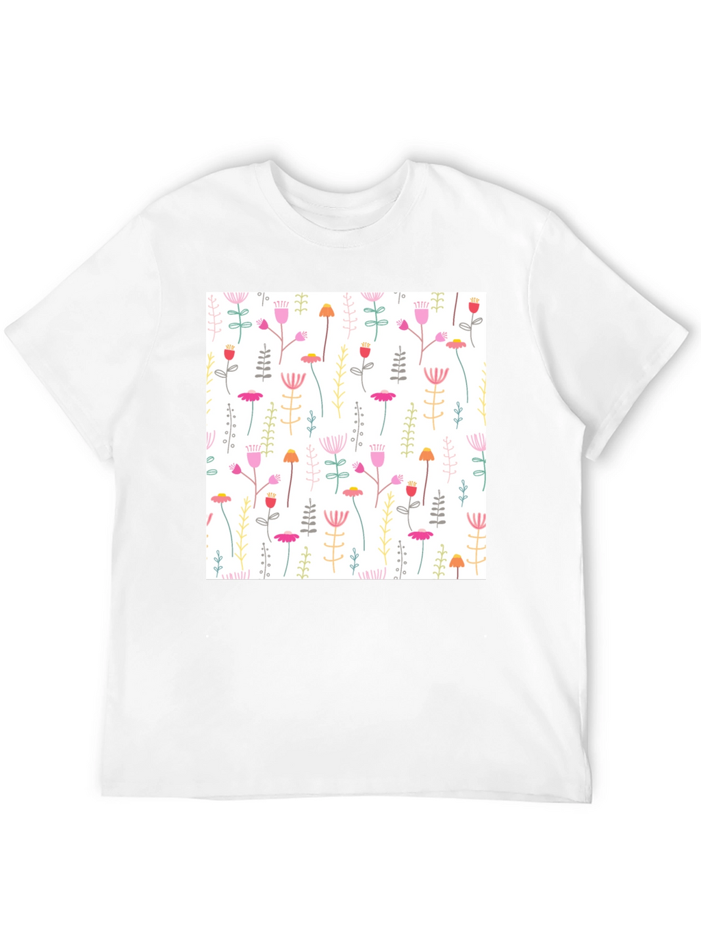 Floral Print T-Shirt - Casual Style