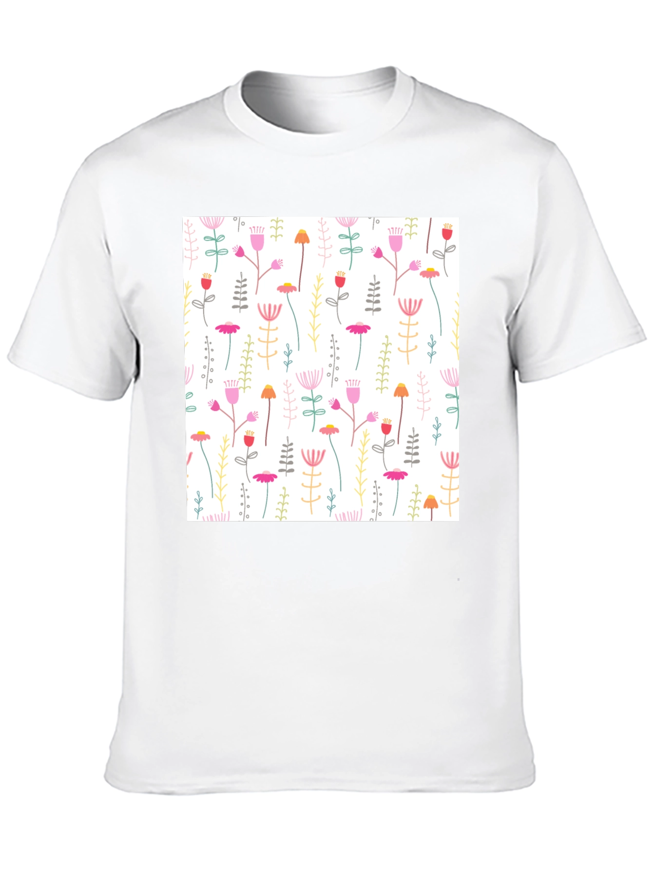 Floral Print T-Shirt - Casual Style