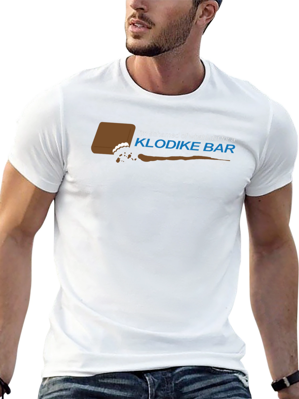 Im Ashamed Klodike Bar Mens T-Shirt