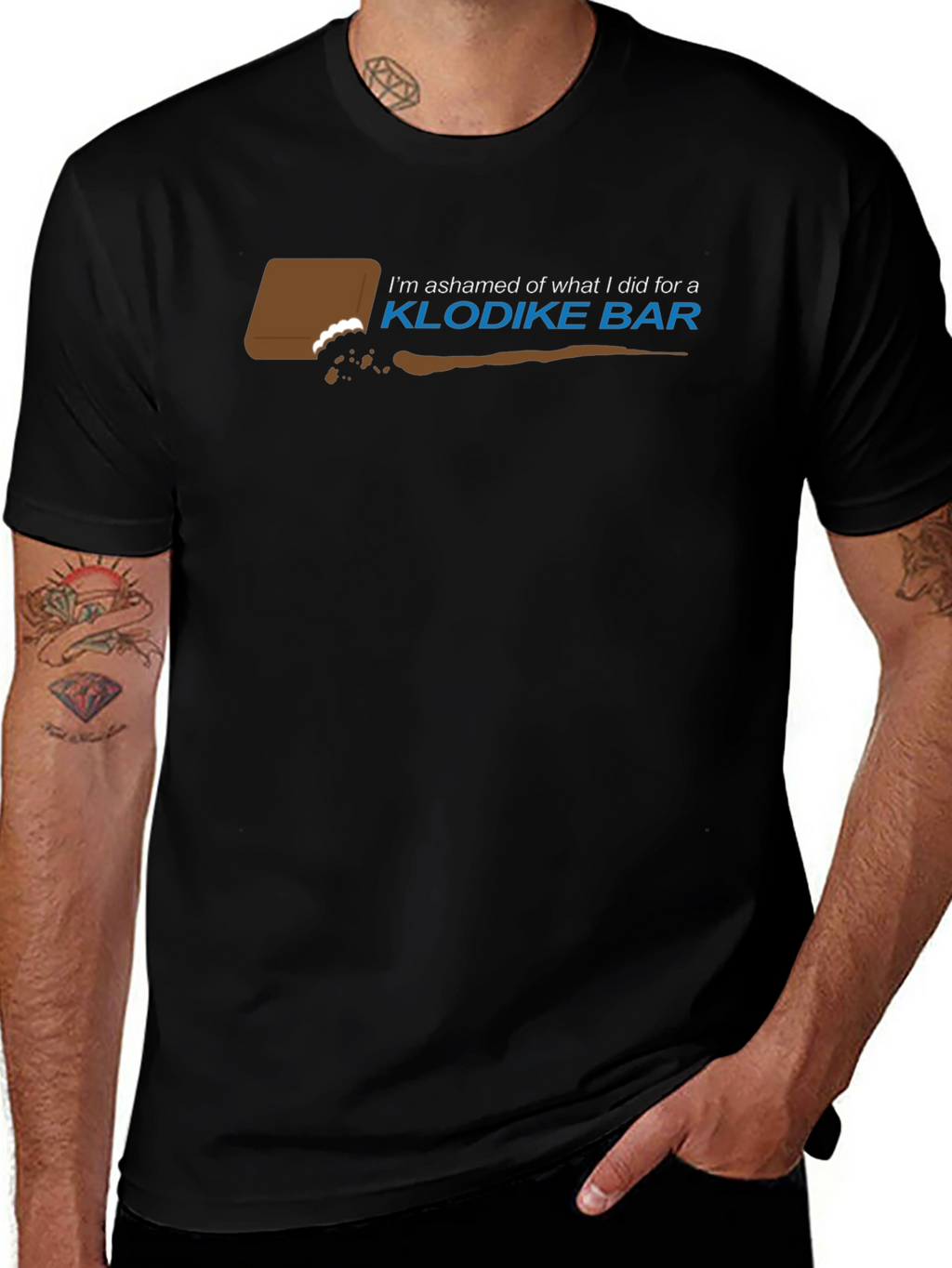 Im Ashamed Klodike Bar Mens T-Shirt