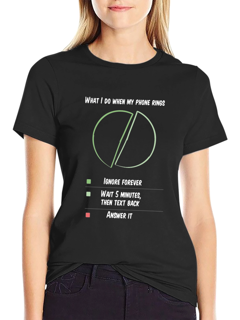 Humorous Phone Rings Graphic T-Shirt