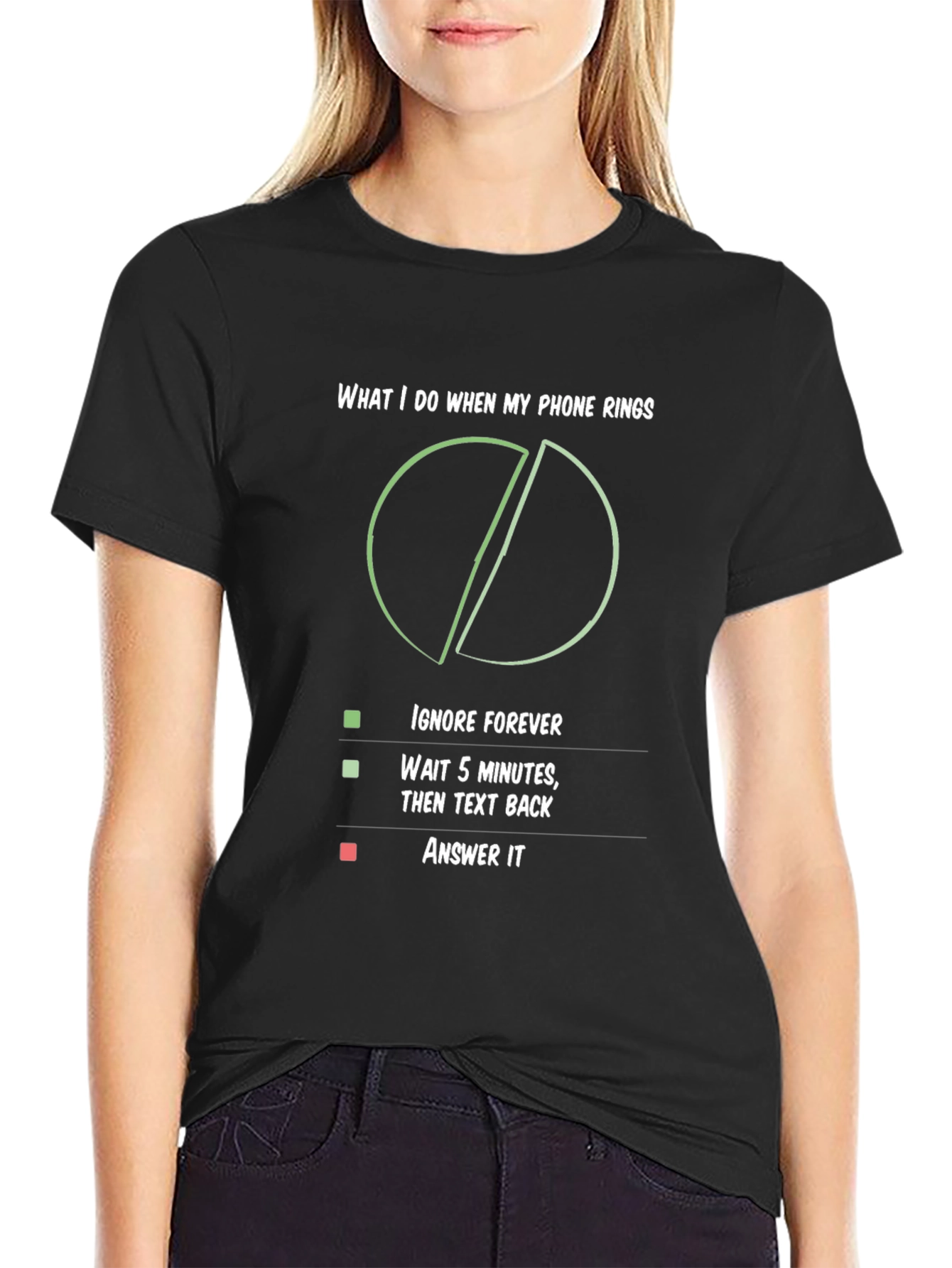 Humorous Phone Rings Graphic T-Shirt